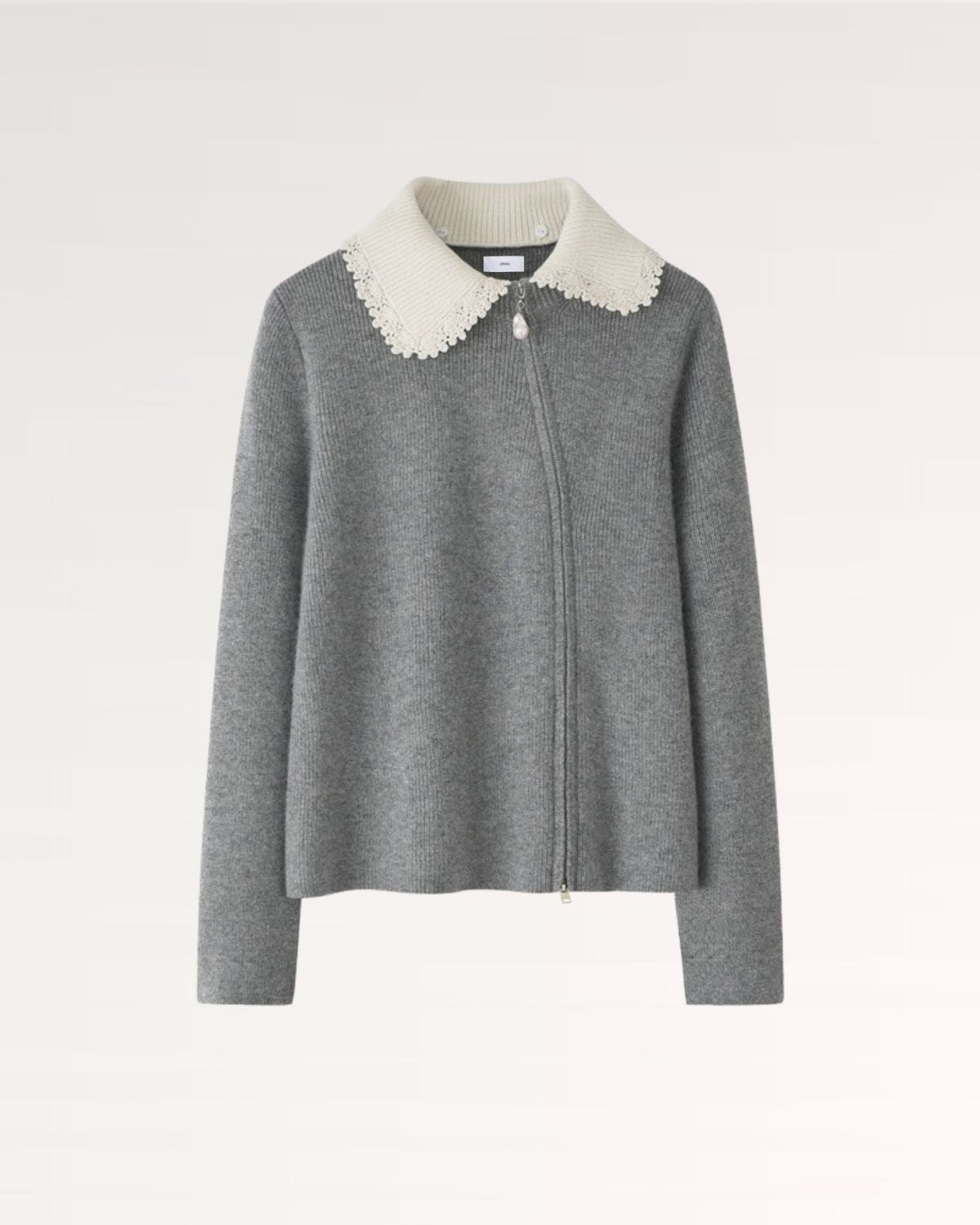 Pure Cashmere Knitted Jacket with Baroque Pearl Embellishment – view 9