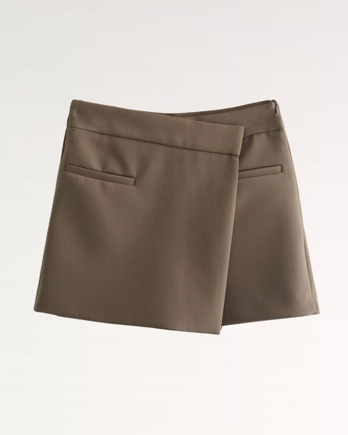 Marbella High Rise Tailored Skort with Wrap Front Overlay – view 2