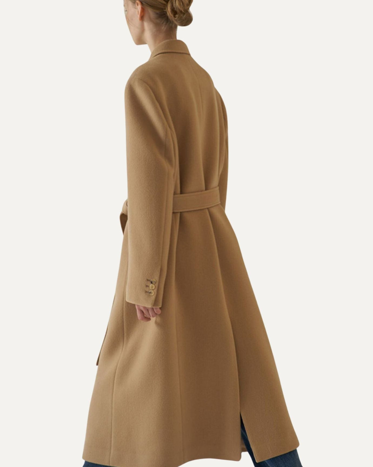 Rio Cashmere and Wool Blend Coat with Tailored Seams – view 3