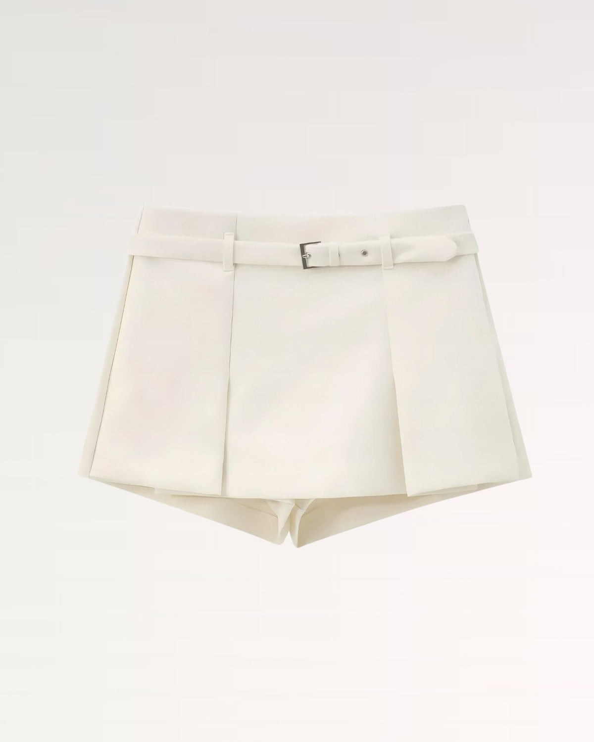 Classy High Waisted Skort with Front Skirt Overlay