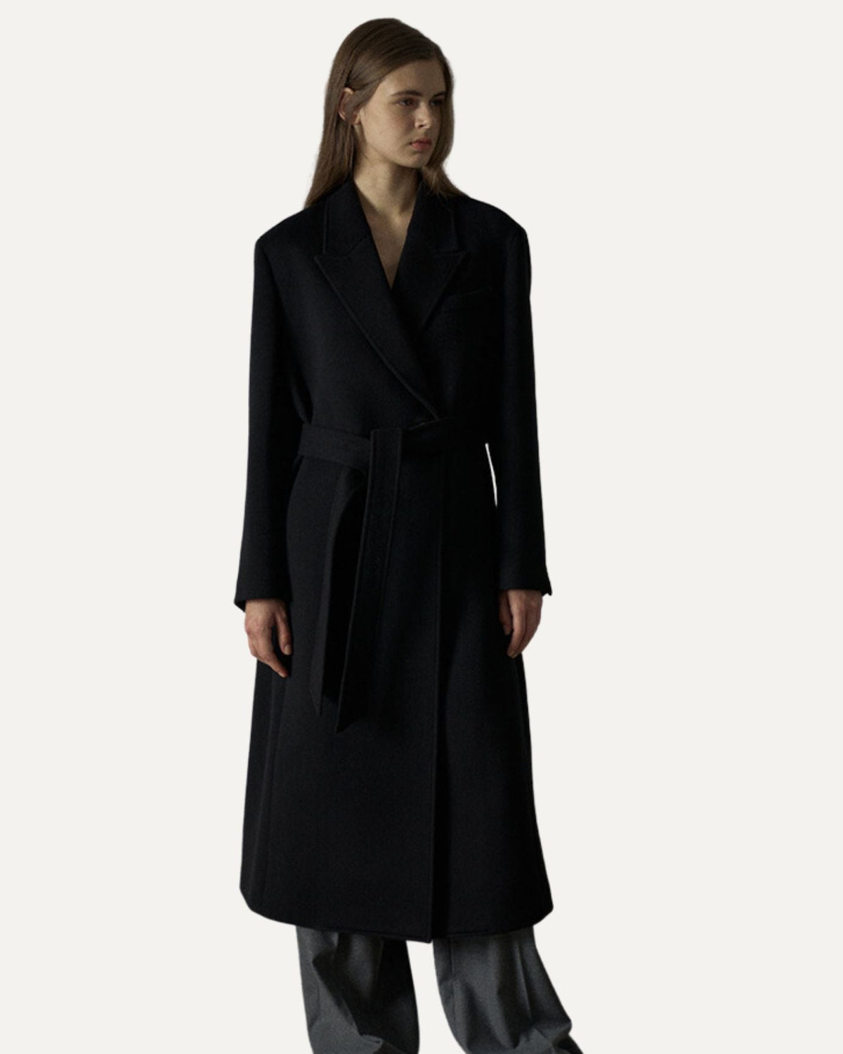 Rio Cashmere and Wool Blend Coat with Tailored Seams – view 5