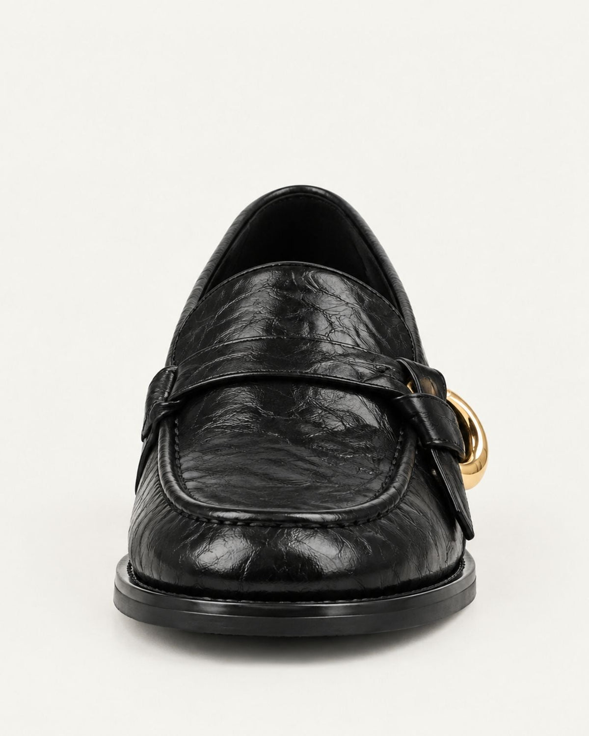 NY Soft Lambskin Leather Mary Jane Loafers with 3.5cm Block Heel – view 4