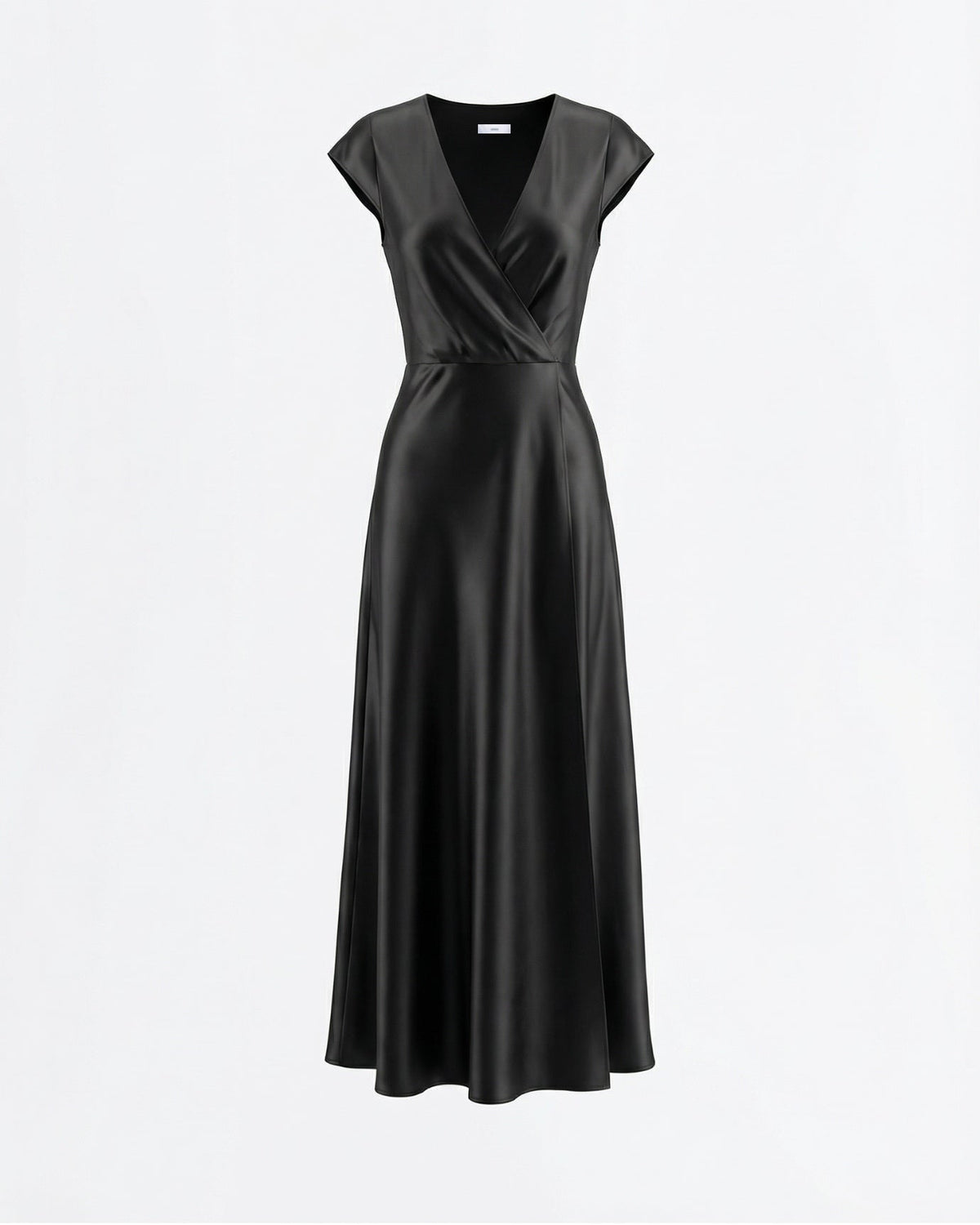 Satin Finish Long Sleeve Floor-Length Maxi Dress – view 4