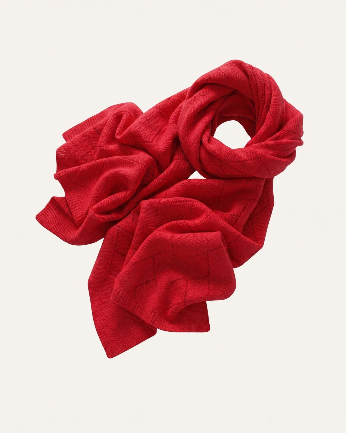 Textured Herringbone Weave Scarf in 100% Pure Cashmere – view 9