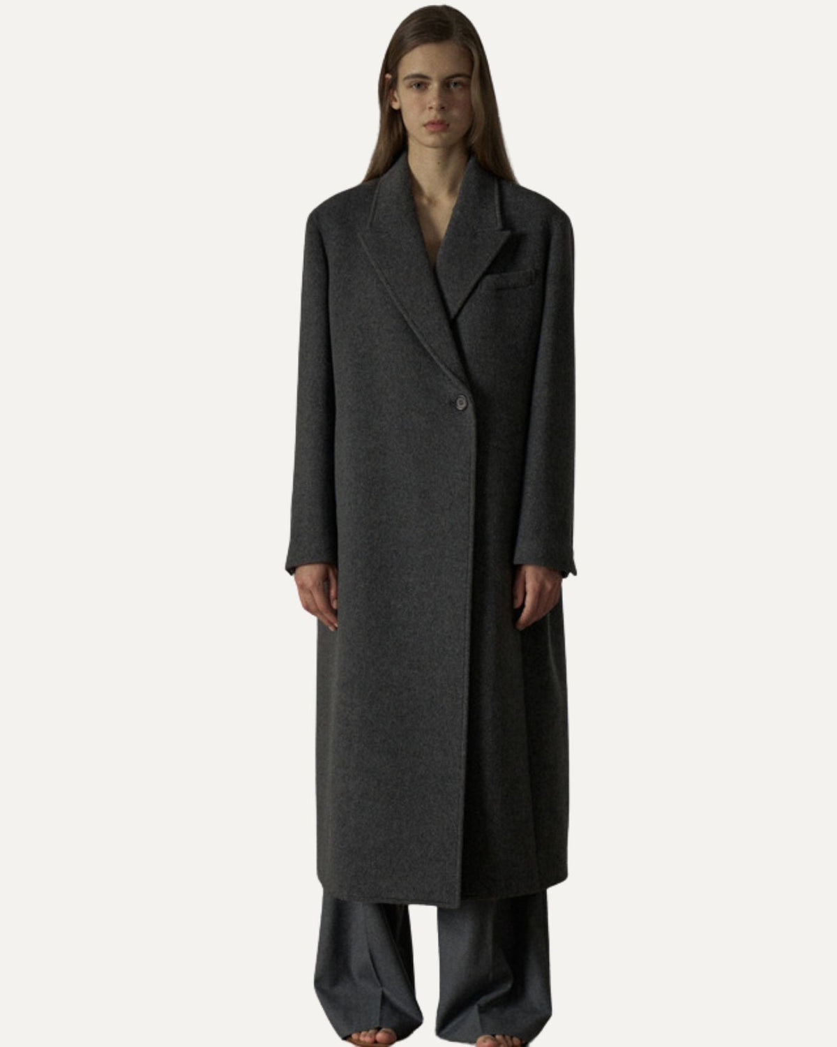 Rio Cashmere and Wool Blend Coat with Tailored Seams – view 10