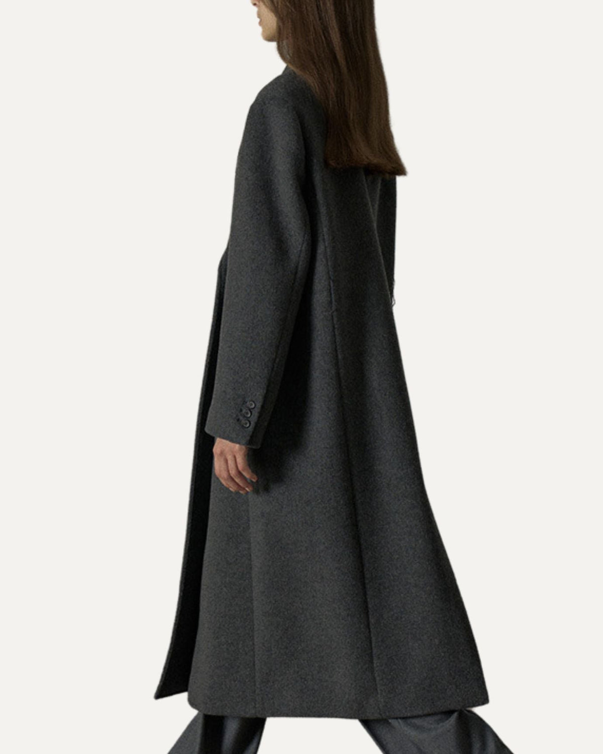 Rio Cashmere and Wool Blend Coat with Tailored Seams – view 11