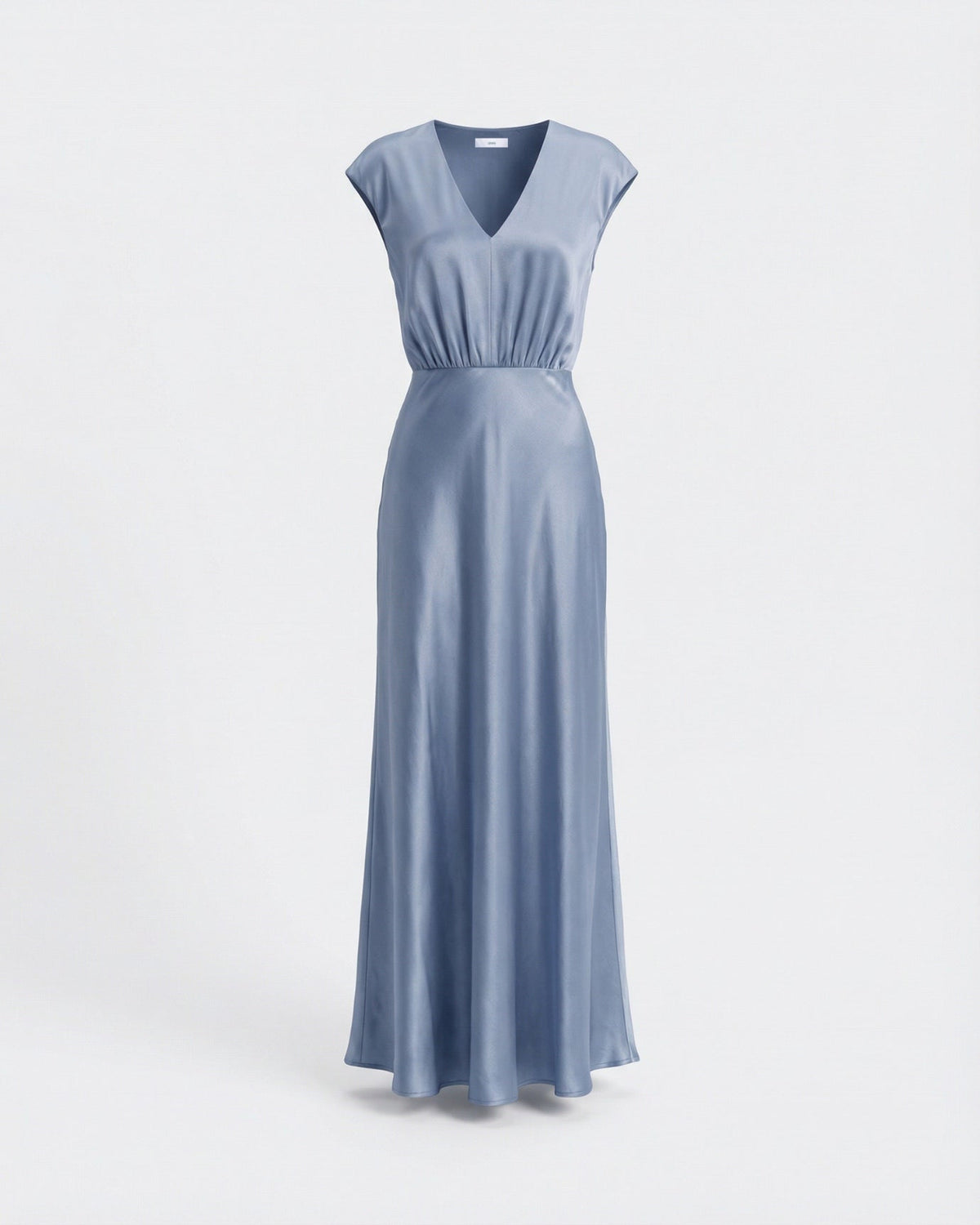 Satin Finish Long Sleeve Floor-Length Maxi Dress – view 10