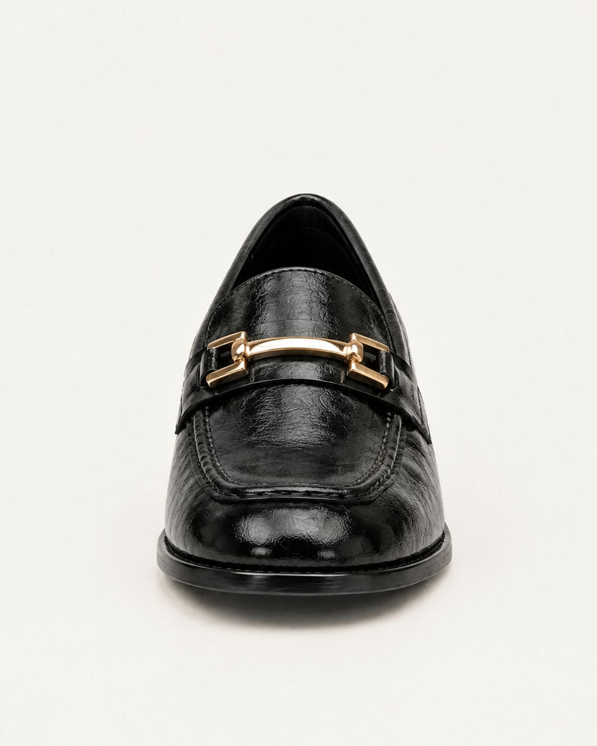Leather Buckle Loafers with Rounded Toe and 4.5cm Block Heel – view 3