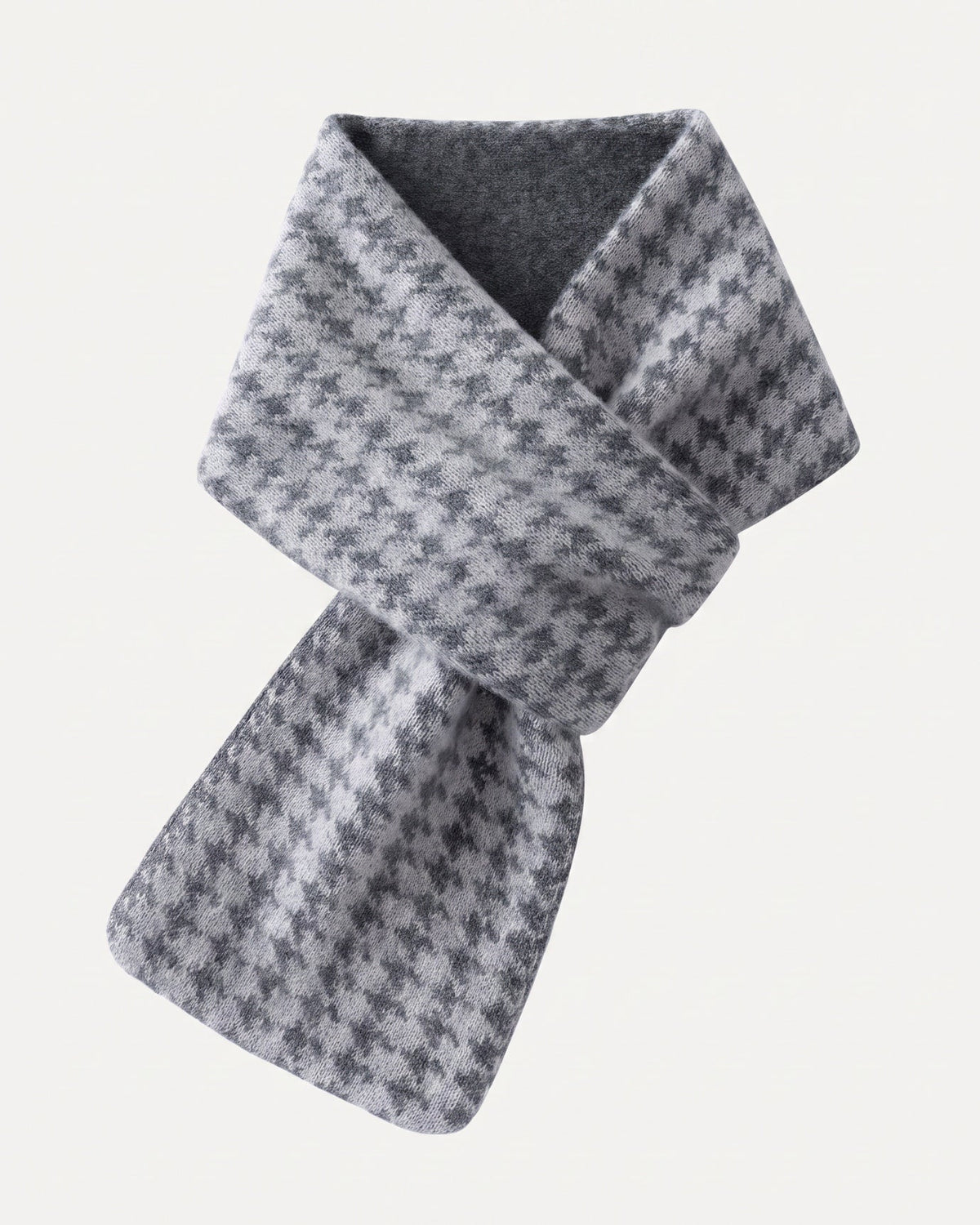 Classic Houndstooth Pattern Pure Cashmere Scarf – view 3