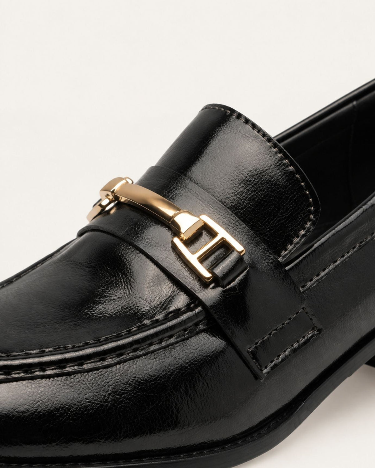 Leather Buckle Loafers with Rounded Toe and 4.5cm Block Heel – view 5