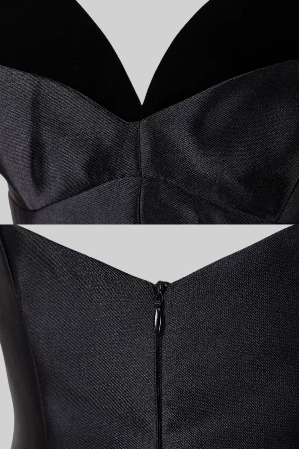 Sleeveless Sweetheart Neck Fitted Dress with Flared Knee-Length Skirt – Black – view 3