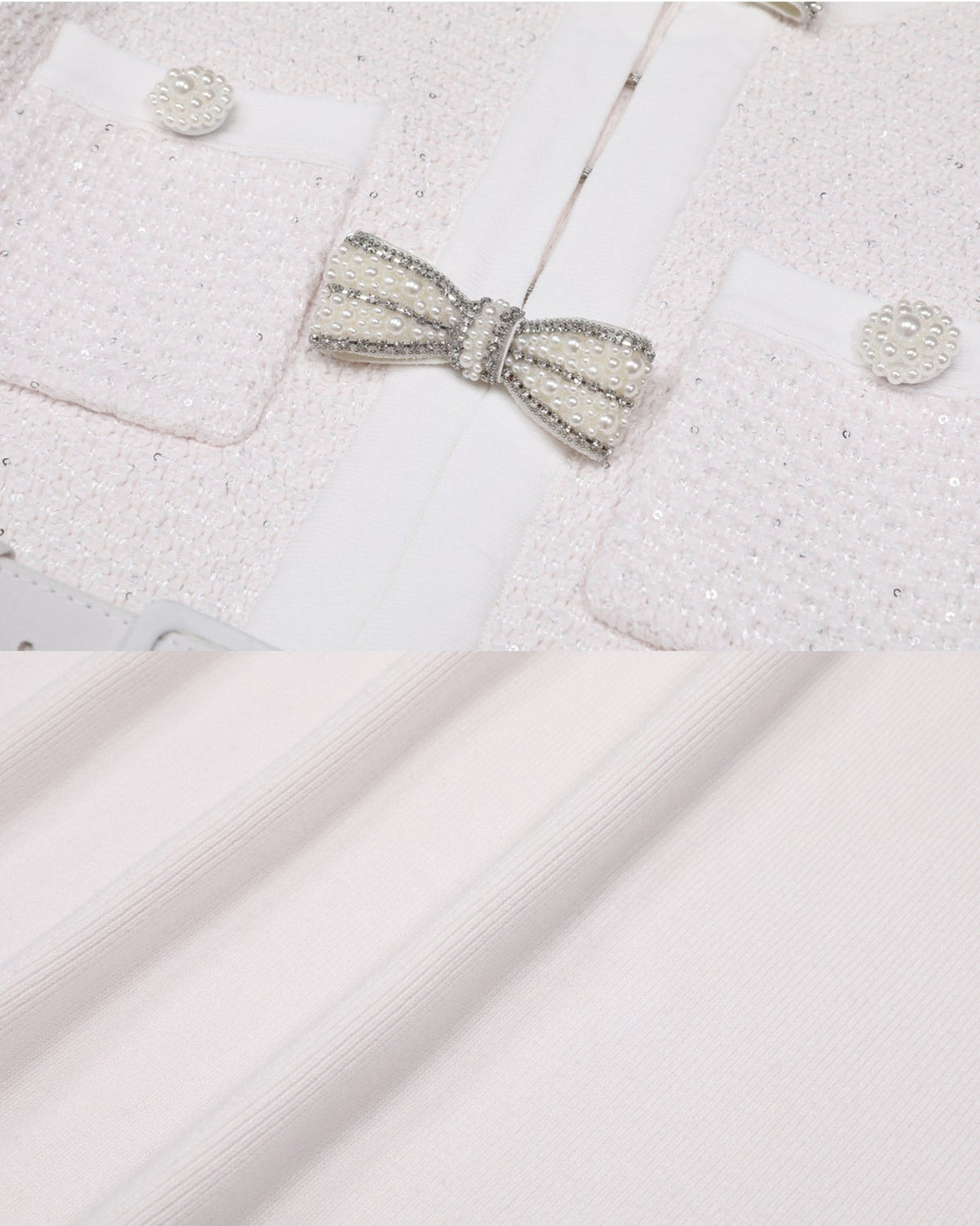 Mary Knitted Top and Skirt Co-ord Set with Beaded Belt – view 10