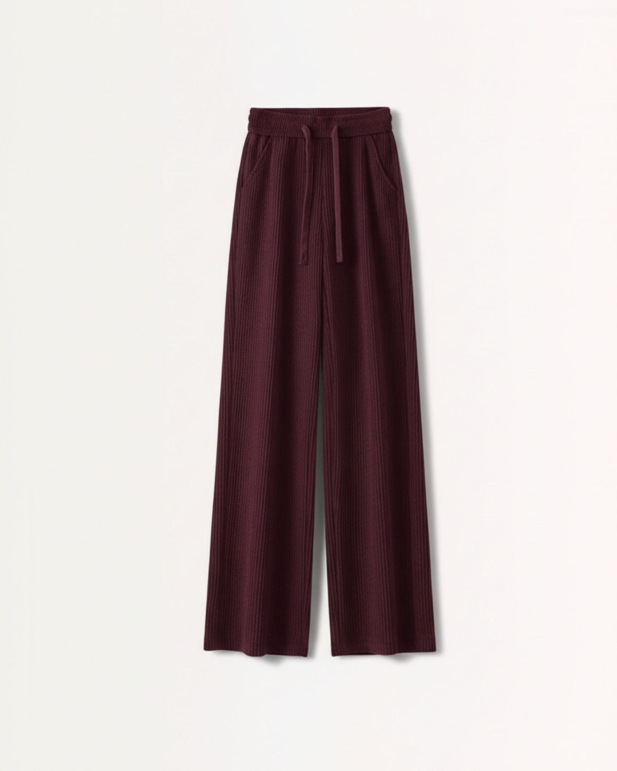 Classic High Waisted Soft Cotton Corduroy Trousers