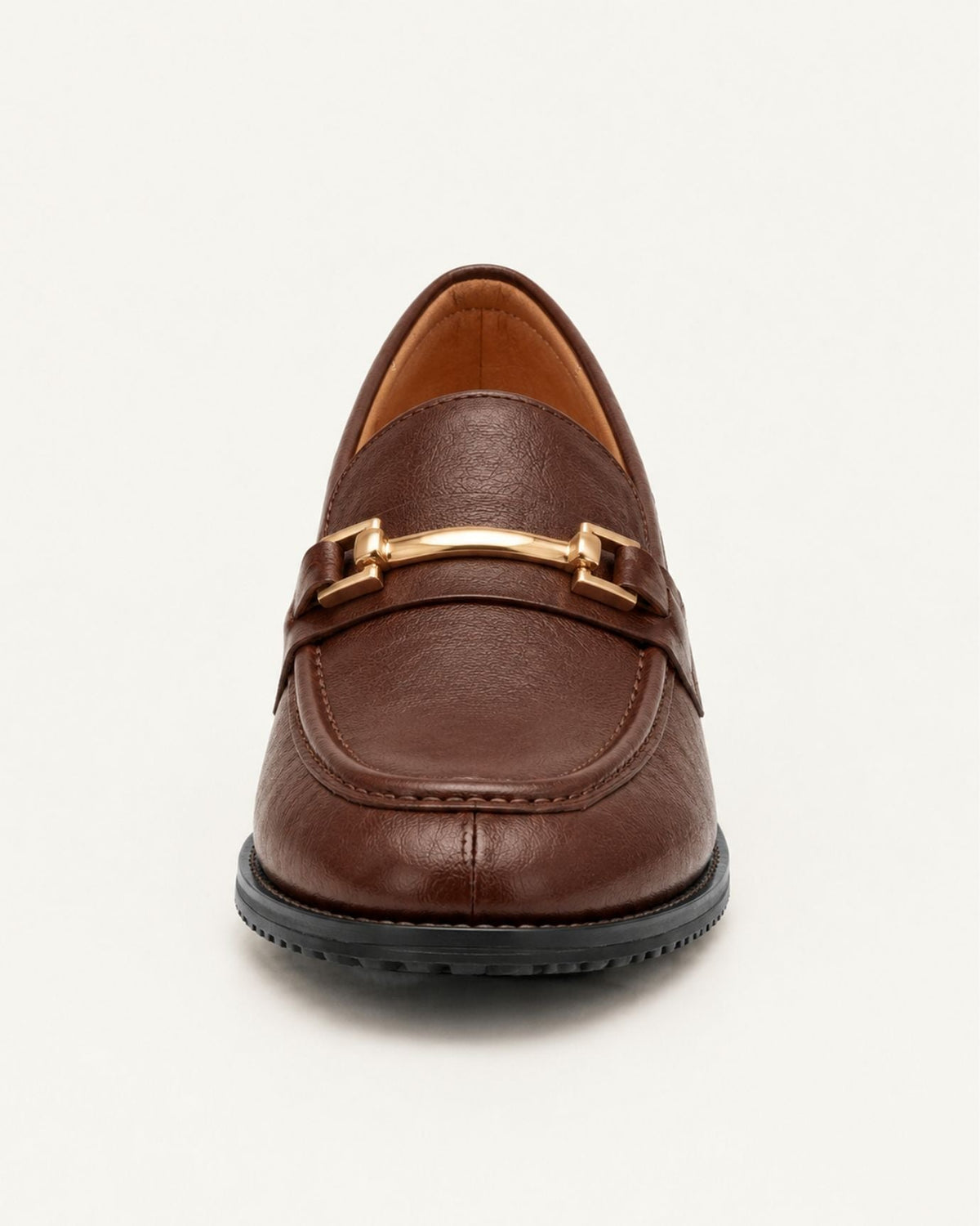 Leather Buckle Loafers with Rounded Toe and 4.5cm Block Heel – view 7