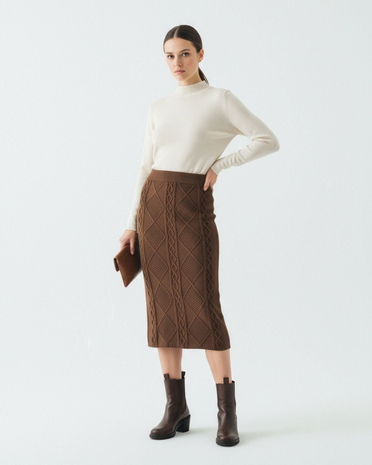 Martina 100% Wool One Size Skirt for Everyday Warmth – view 2