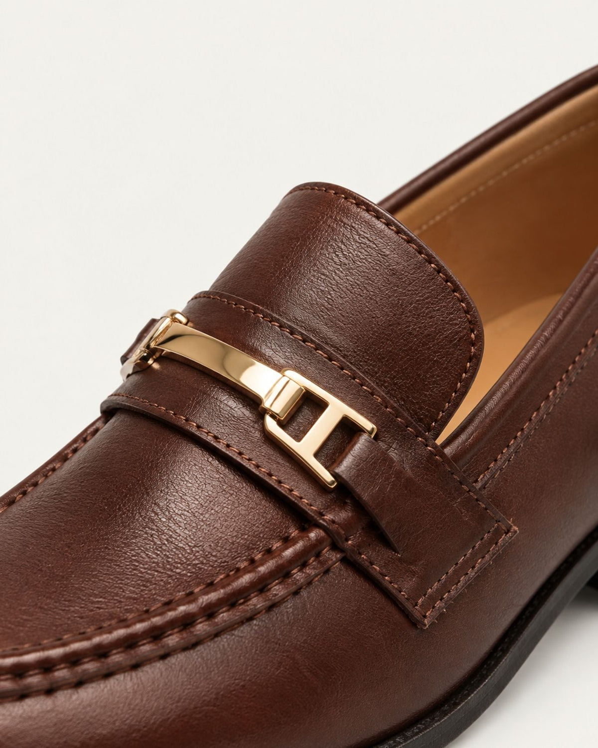Leather Buckle Loafers with Rounded Toe and 4.5cm Block Heel – view 9