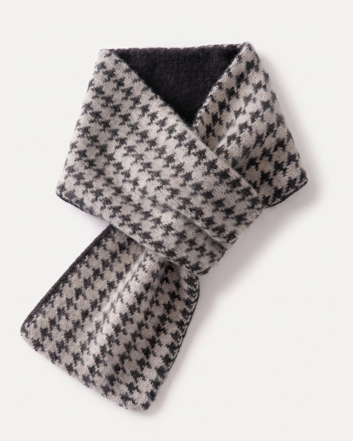 Classic Houndstooth Pattern Pure Cashmere Scarf – view 9