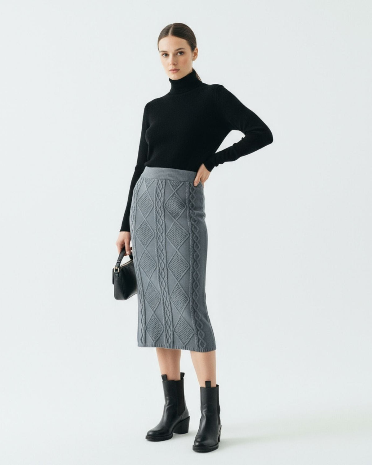 Martina 100% Wool One Size Skirt for Everyday Warmth – view 6