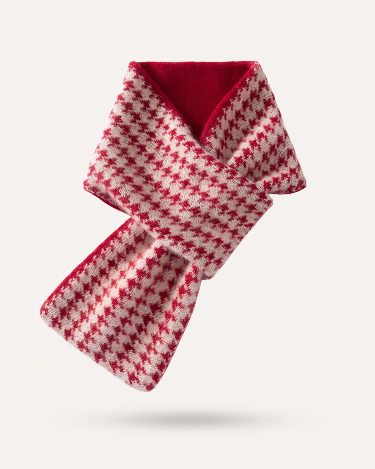 Classic Houndstooth Pattern Pure Cashmere Scarf – view 11