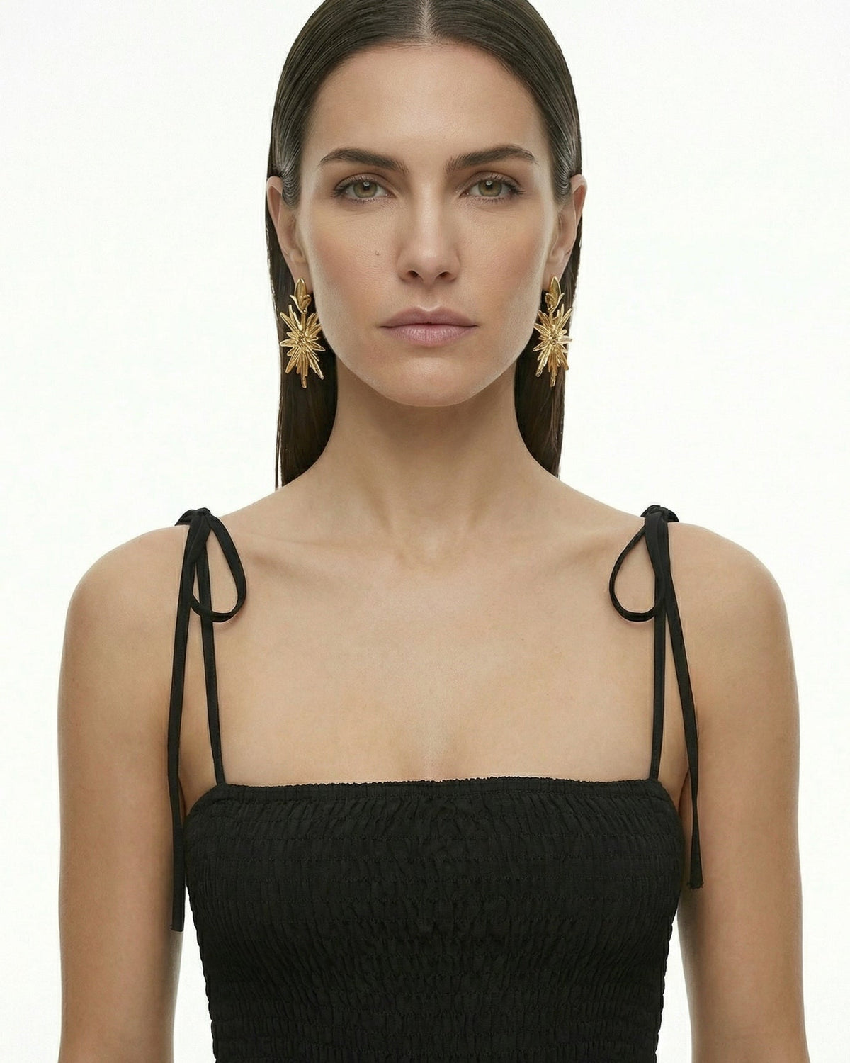 Sleeveless Pleated Maxi Dress with Suspender Straps – view 8