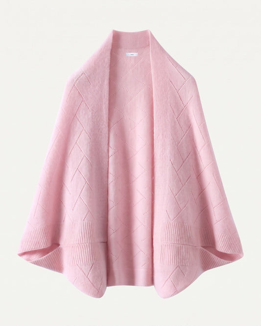 Mia Quilted Pure Cashmere Shawl with Textured Surface
