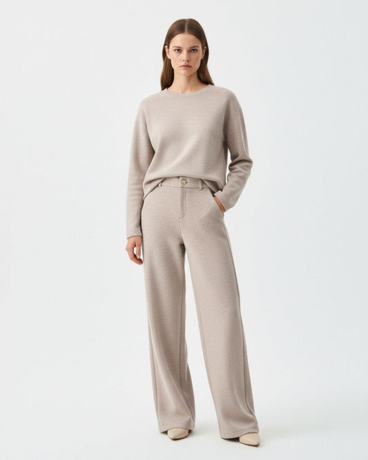 Warm Cashmere and Wool Trousers with Tailored Drape – view 2