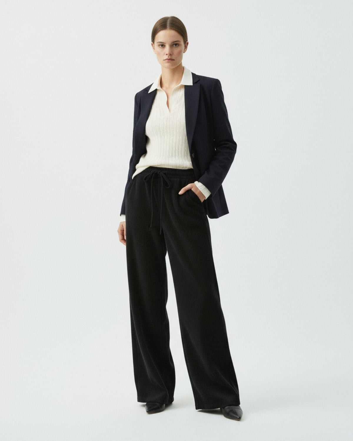 Classic High Waisted Soft Cotton Corduroy Trousers – view 14