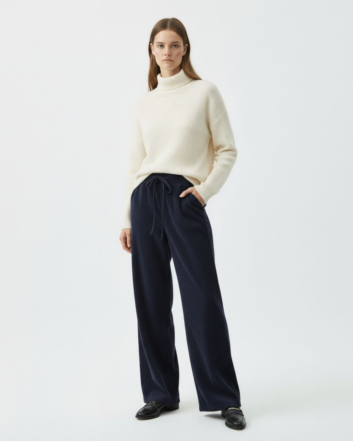 Classic High Waisted Soft Cotton Corduroy Trousers – view 18