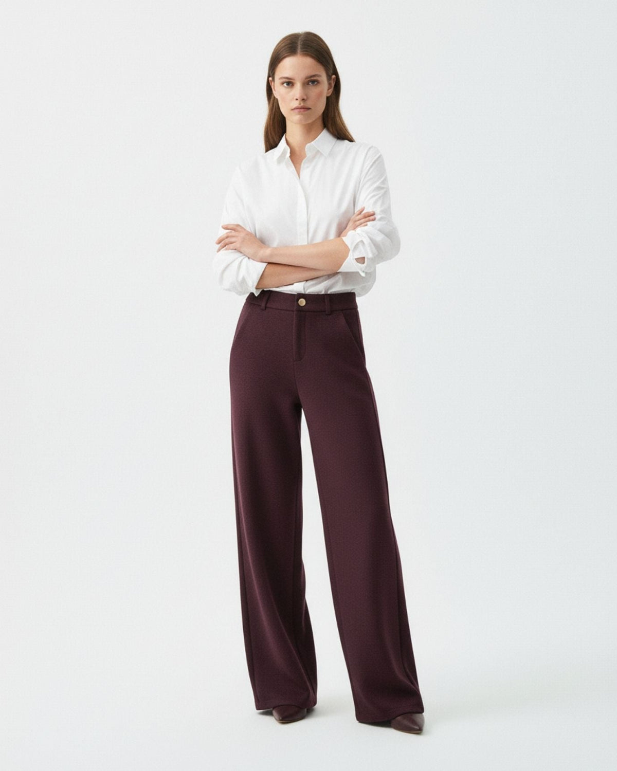 Warm Cashmere and Wool Trousers with Tailored Drape – view 8