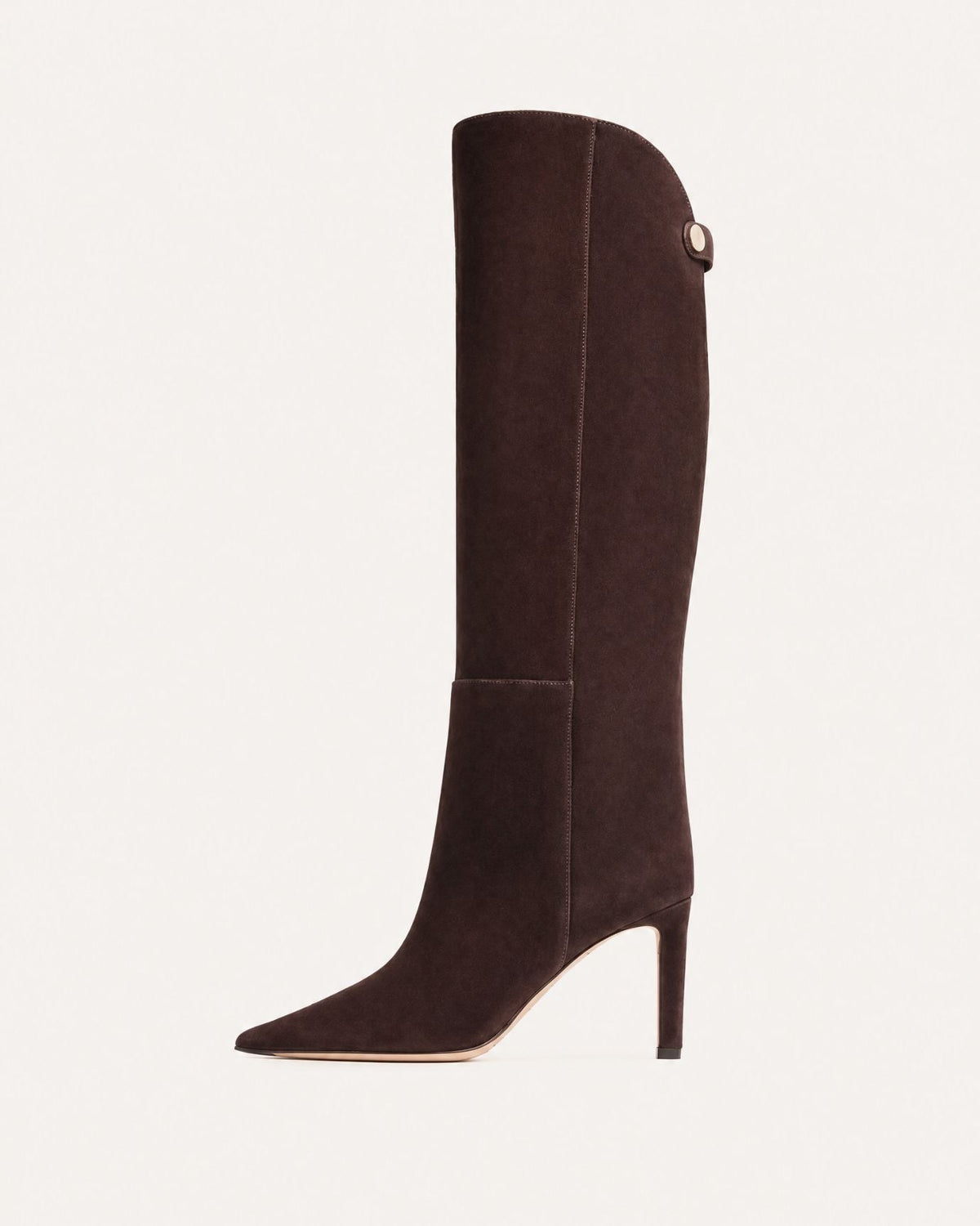 Pointed Toe Straight Shaft High Heel Boots with Leather Lining – view 5