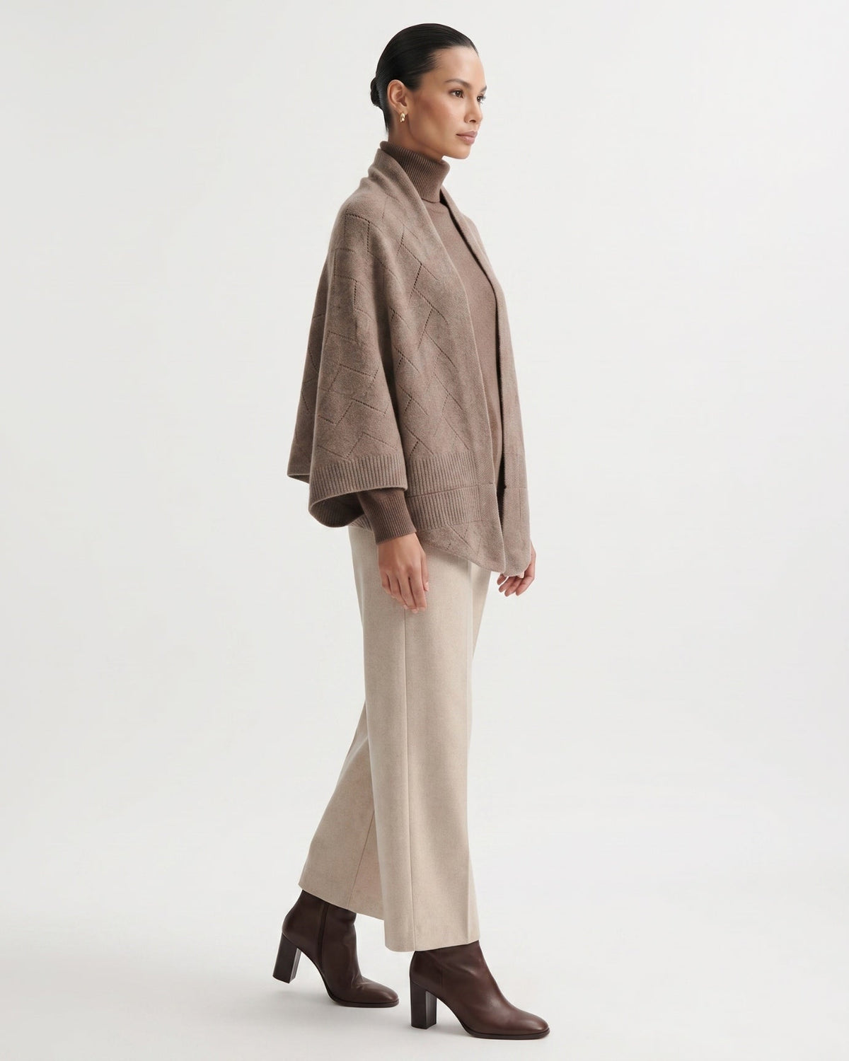 Mia Quilted Pure Cashmere Shawl with Textured Surface – view 10