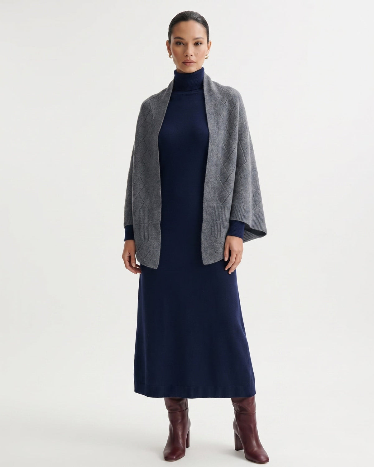 Mia Quilted Pure Cashmere Shawl with Textured Surface – view 14