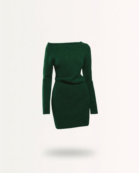 Divina Long Sleeve Fitted Bodycon Evening Dress