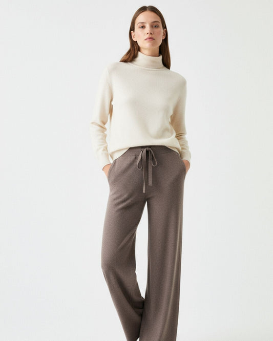 Ori Tailored Stretch Wool Blend Trousers with Elastic Waist – view 4