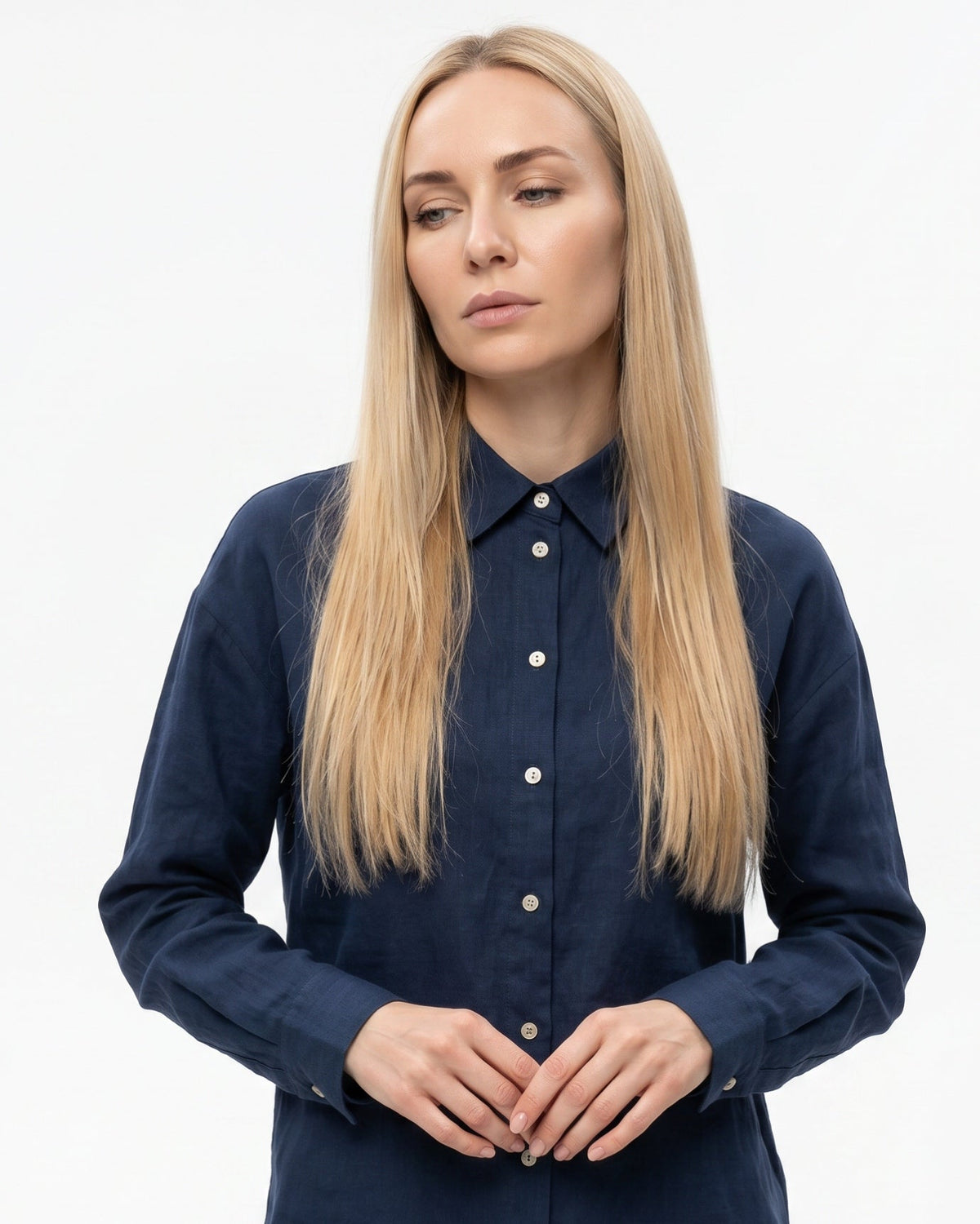 Lina Loose Fit Relaxed Cotton Shirt with Natural Drape