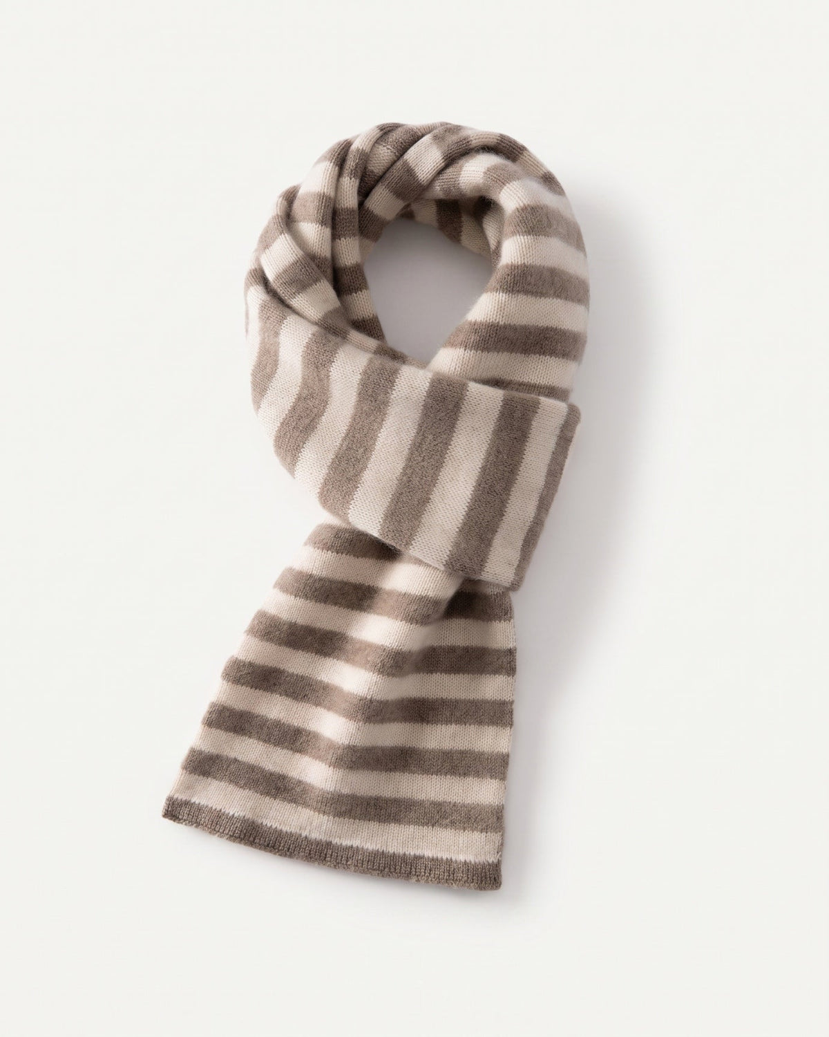 Warm Classic Striped Knitted Pure Cashmere Scarf – view 5