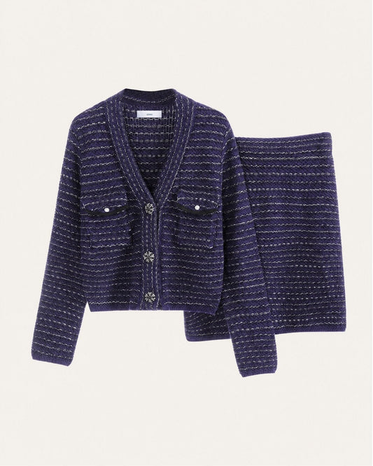 St Moritz Tailored Suit Jacket and Skirt Set – Royal Blue
