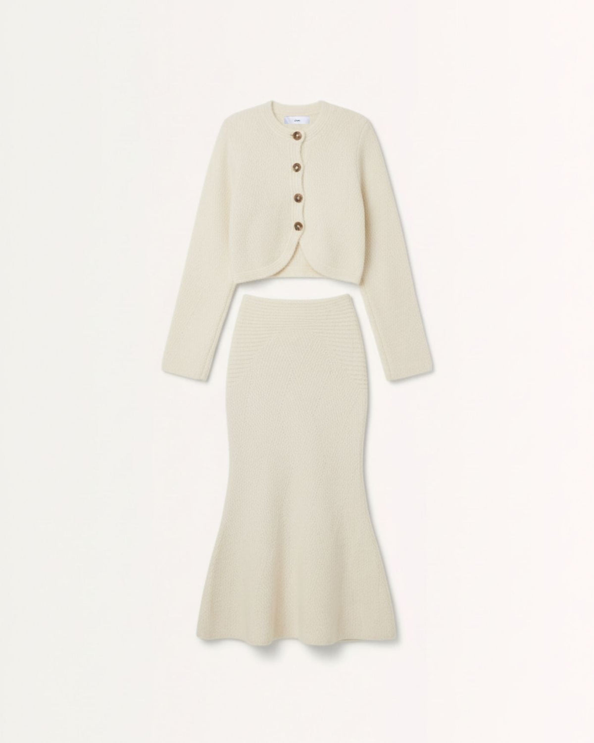 Lira Oversized Jumper and Flowing Long Skirt Co-ord Set – Milky White