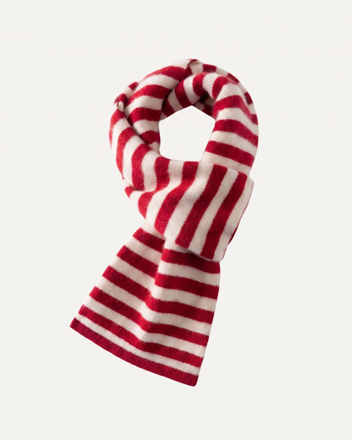 Warm Classic Striped Knitted Pure Cashmere Scarf – view 11