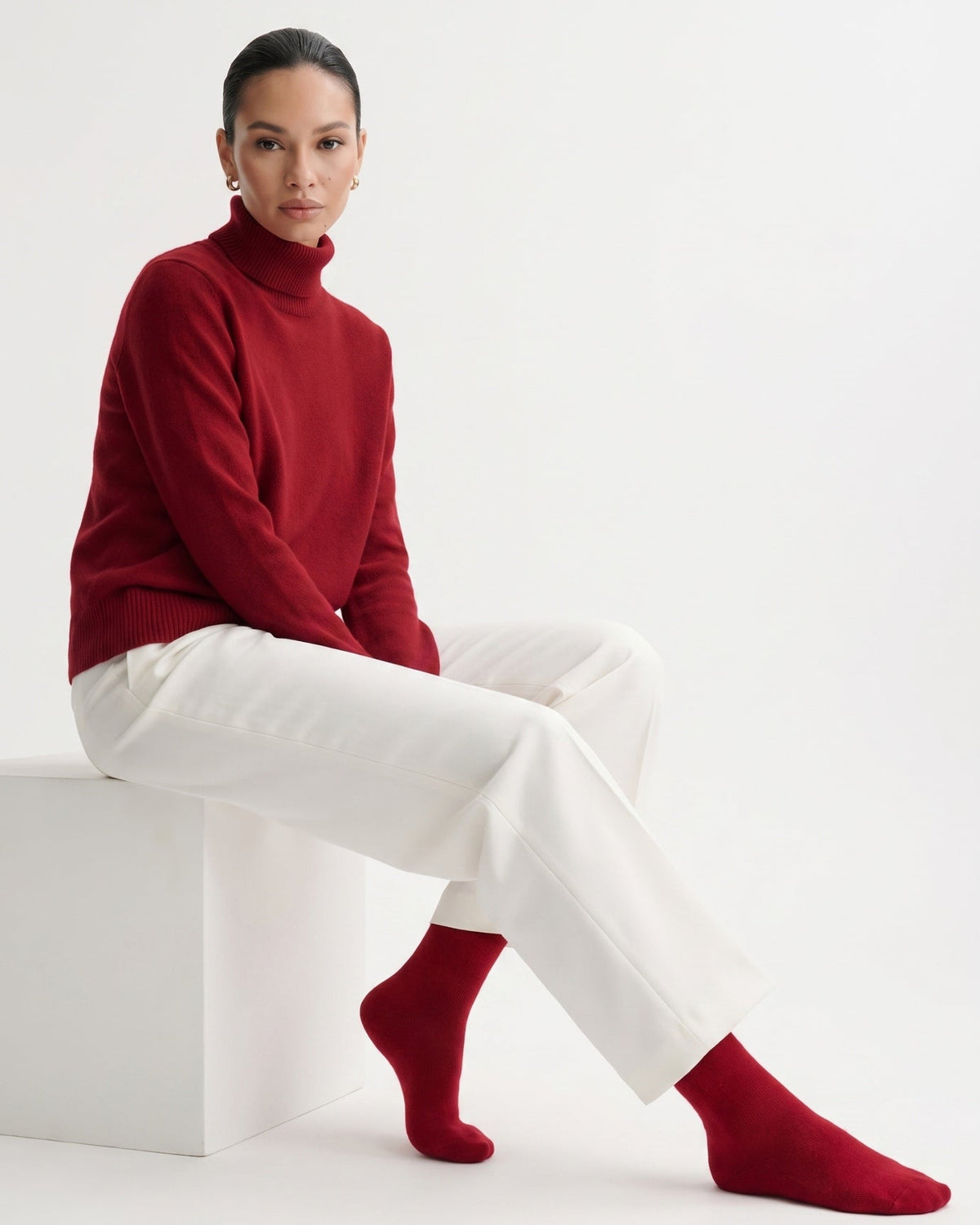 100% Cashmere Breathable Lightweight Knit Socks – view 2