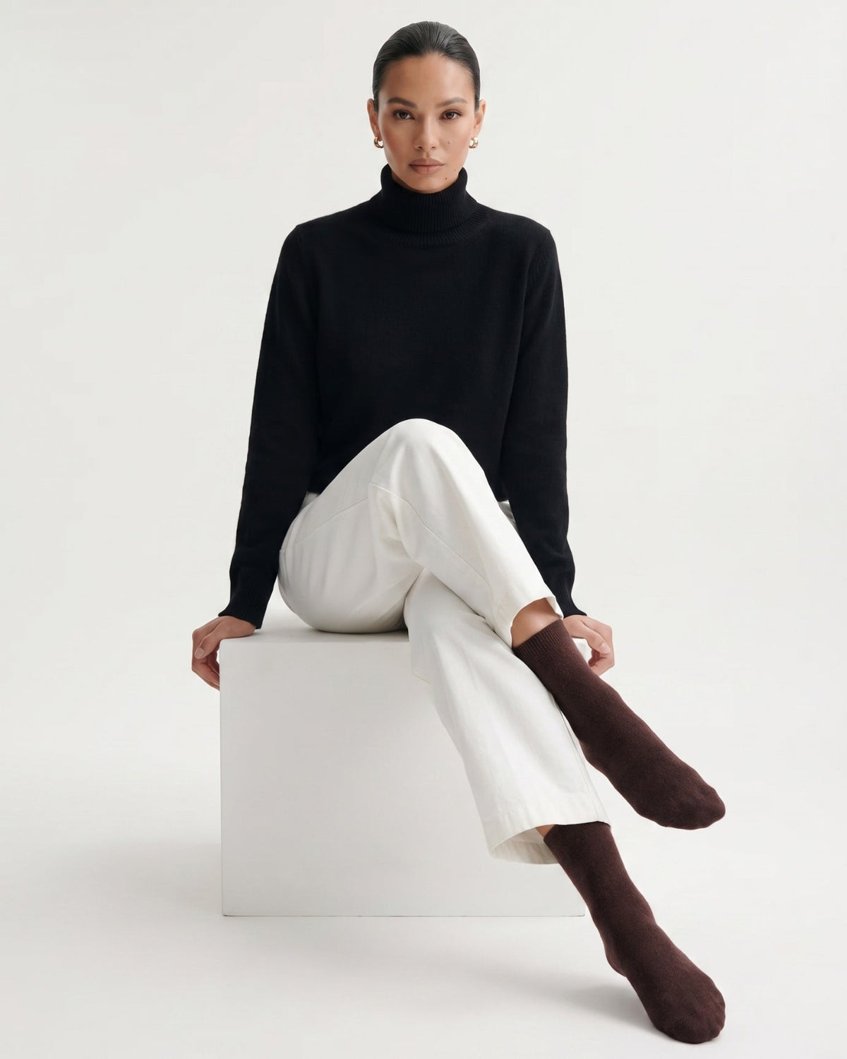 100% Cashmere Breathable Lightweight Knit Socks – view 5