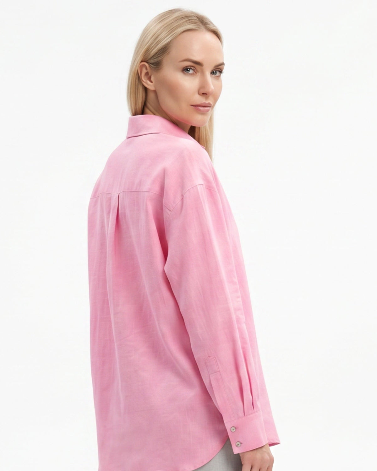 Lina Loose Fit Relaxed Cotton Shirt with Natural Drape