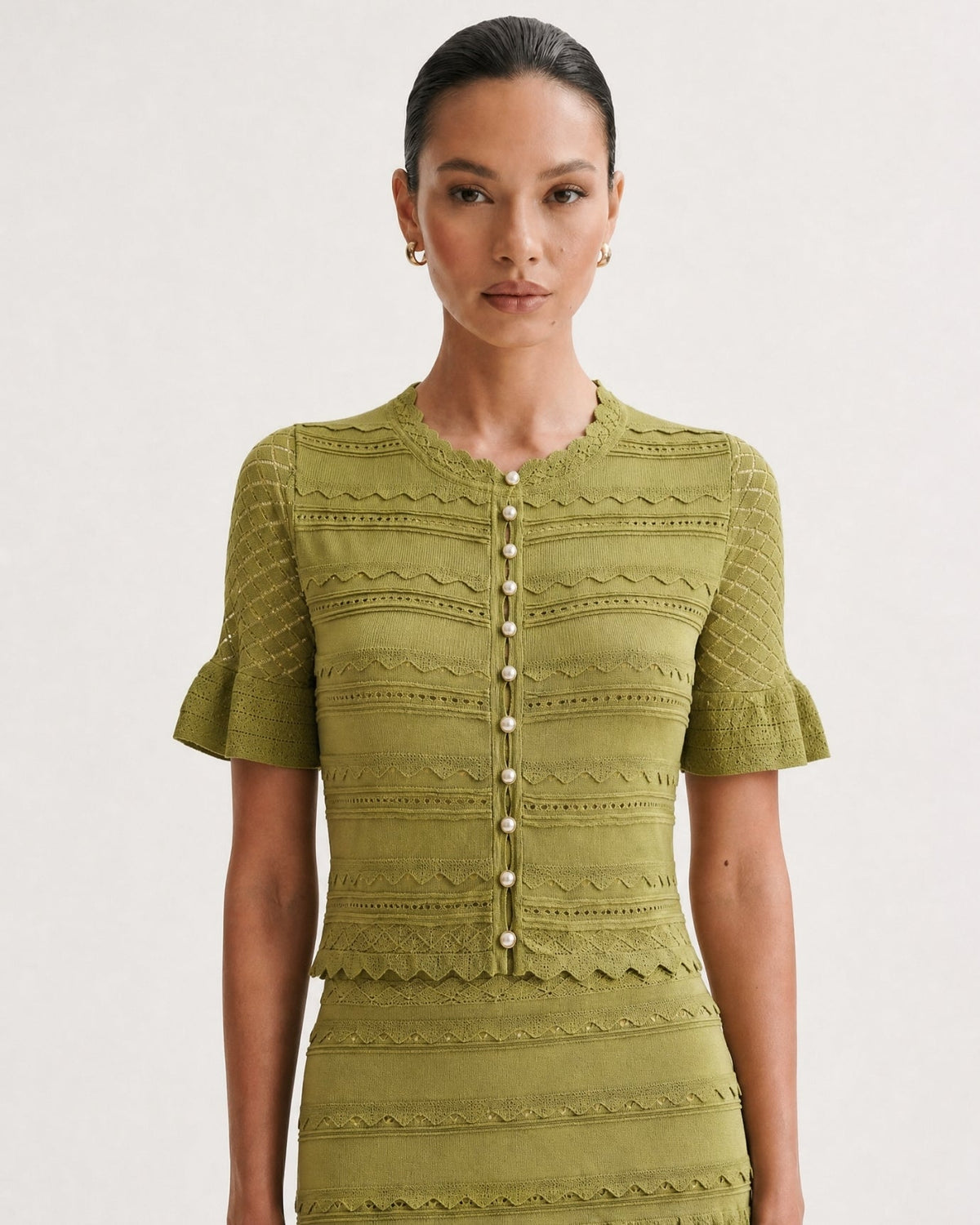 Penelope Three-Quarter Sleeve Knit Top and Skirt Summer Set – view 4
