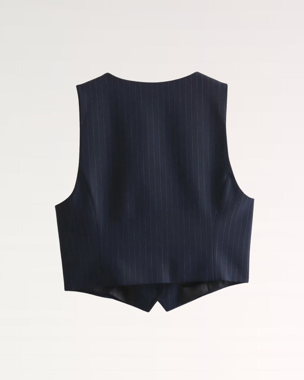 Karol Tailored Cropped V-Neck Waistcoat with Button Front