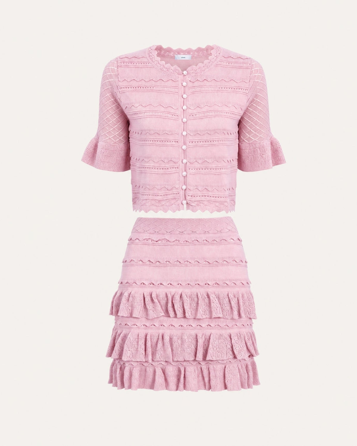 Penelope Three-Quarter Sleeve Knit Top and Skirt Summer Set – view 11