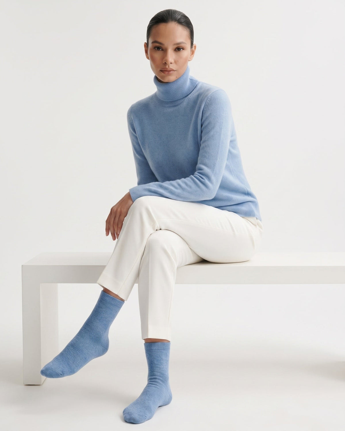100% Cashmere Breathable Lightweight Knit Socks – view 16