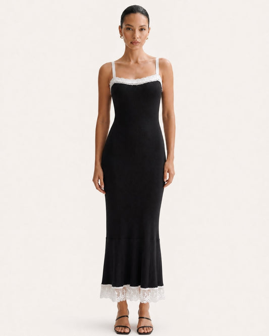 Rhinestone Embellished Short Sleeve Knit Midi Dress – view 2