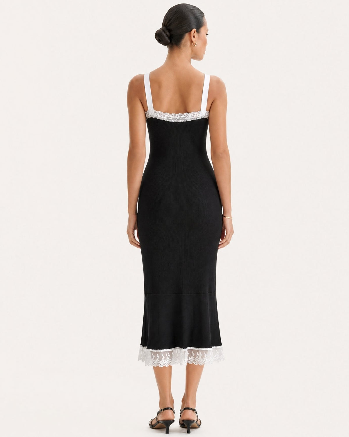 Rhinestone Embellished Short Sleeve Knit Midi Dress – view 3