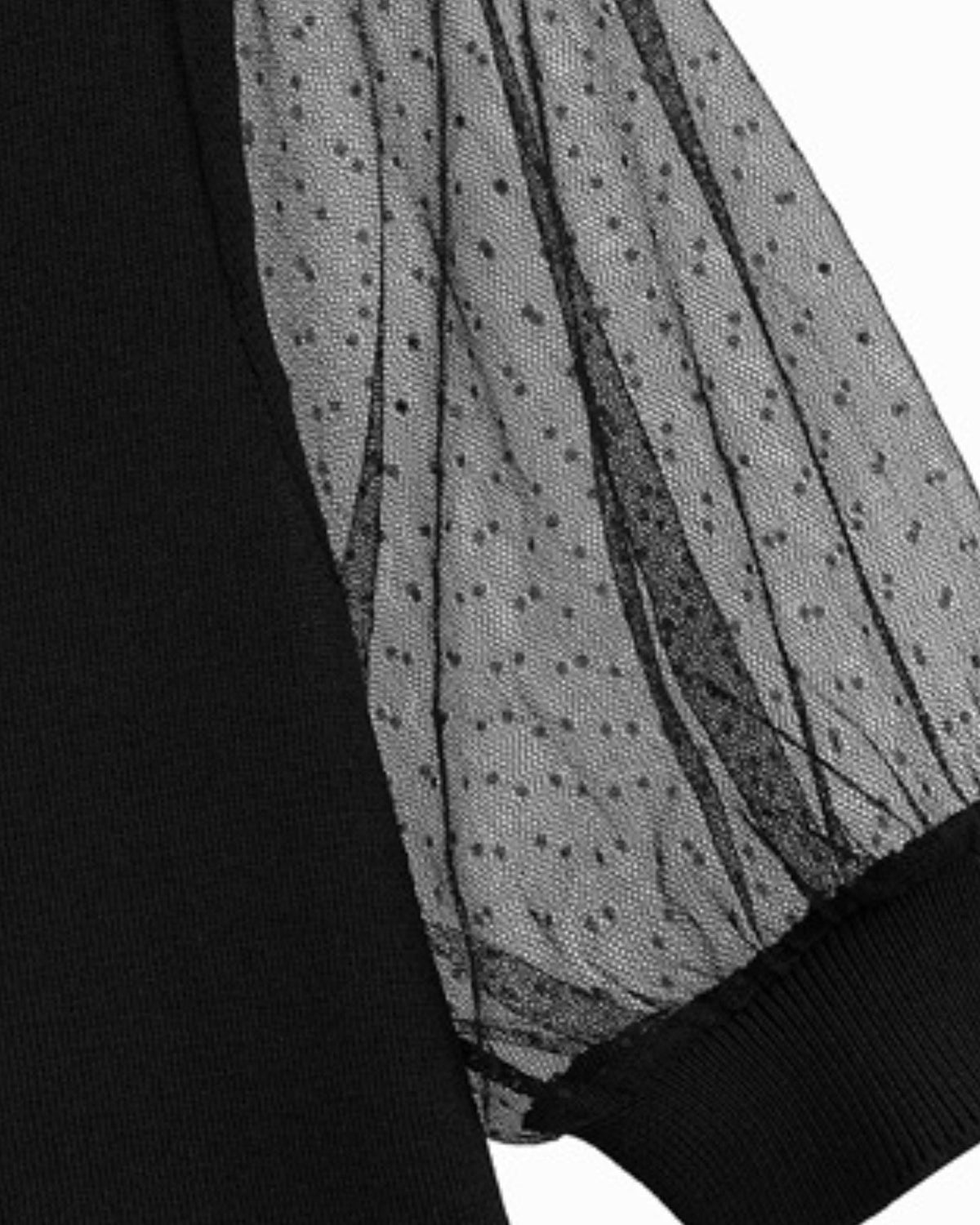 Short Sleeve Polo Collar A-Line Knitted Dress – Black