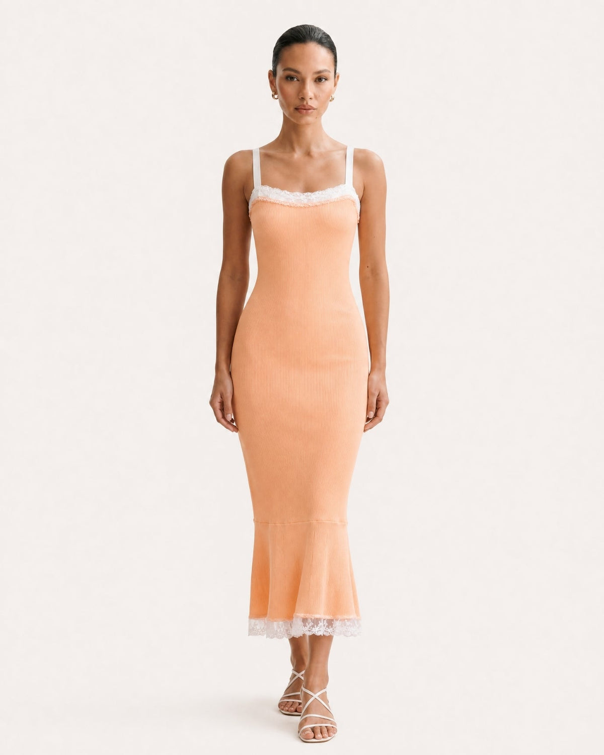 Rhinestone Embellished Short Sleeve Knit Midi Dress – view 17